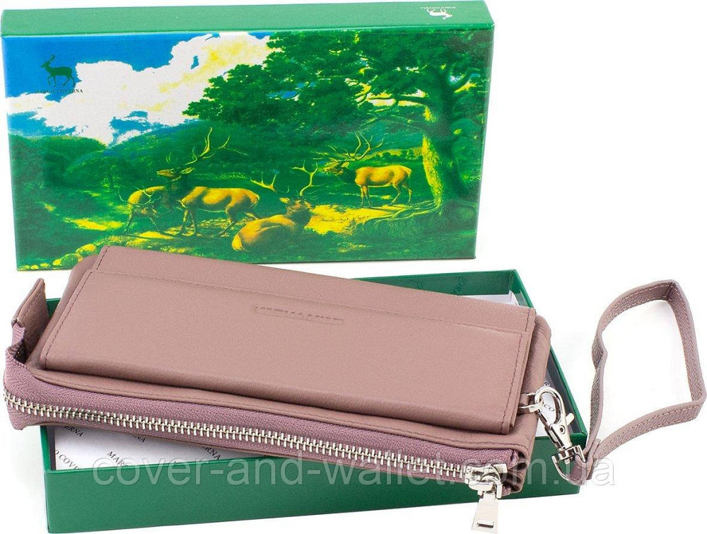 Модний жіночий гаманець-клатч з натуральної шкіри на змійці Marco Coverna MC 6052 Київ - фото 6