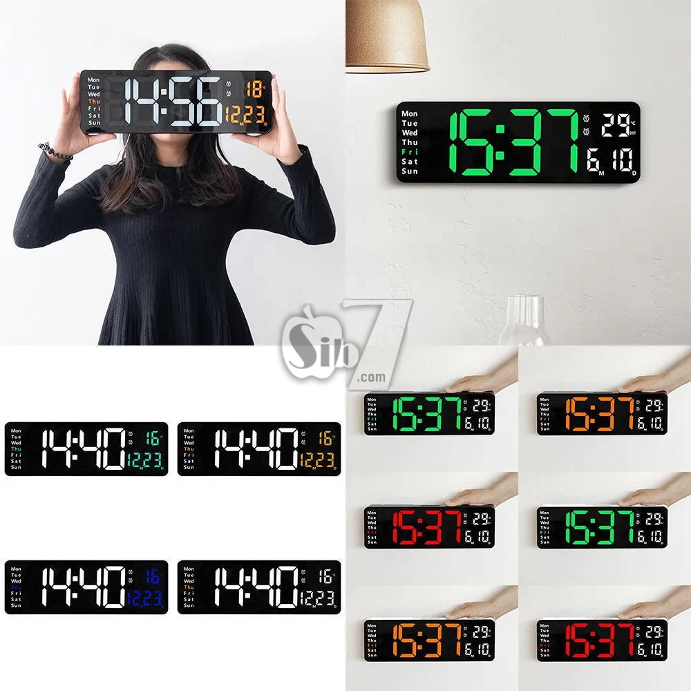 Цифровые настенные часы DS-6629 с зелеными LED-цифрами, пультом, температурой, датой, будильником, таймером, USB Киев - изображение 6