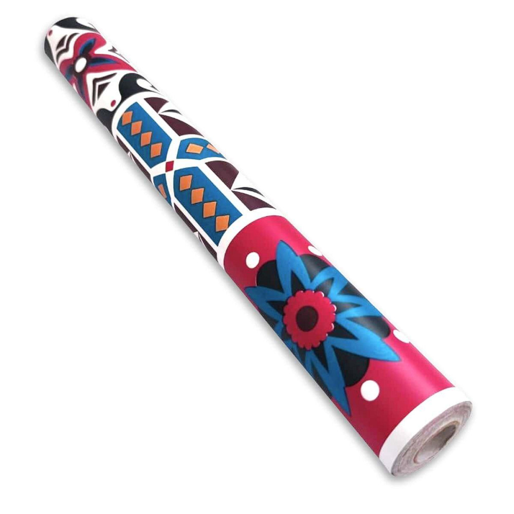 Самоклеющаяся пленка на бумажной основе 0,45х10м х 0,07мм Винтажная бордовая мозаика SW-00000789 Днепр - изображение 3