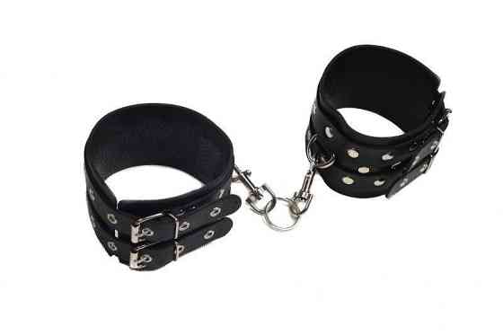 Оковы Leather Double Fix Leg Cuffs, Black Sex Aura Київ