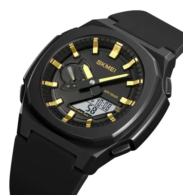 Часы мужские наручные Skmei 2091 (Черный/Золото/Белый) Винница - изображение 3