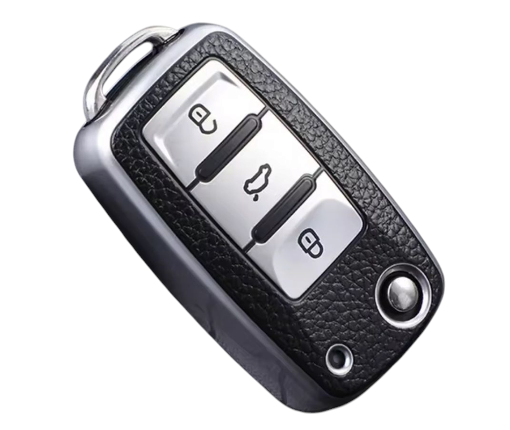 Чохол для автомобільного ключа шкіра ТПУ 350 мм на 650 мм чорний Київ - фото 5