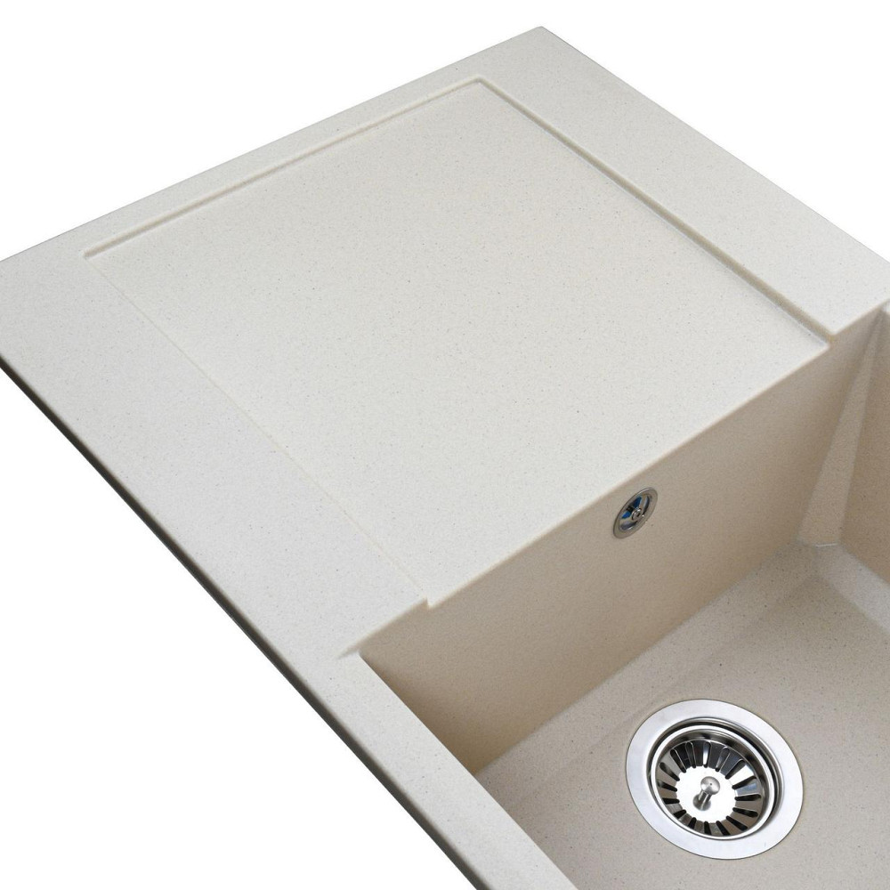 Гранитная мойка Globus Lux KOMO слоновая кость 790х500мм (000021040) Киев - изображение 3