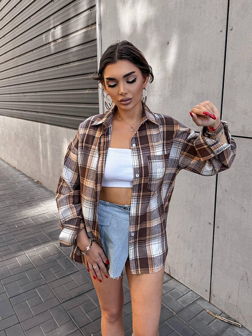 Жіноча сорочка в клітинку ( з накатом) Одеса - фото 6