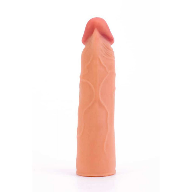 Насадка на член - Pleasure X-Tender Penis Sleeve Add 1" Flesh Sex Aura Київ - фото 4