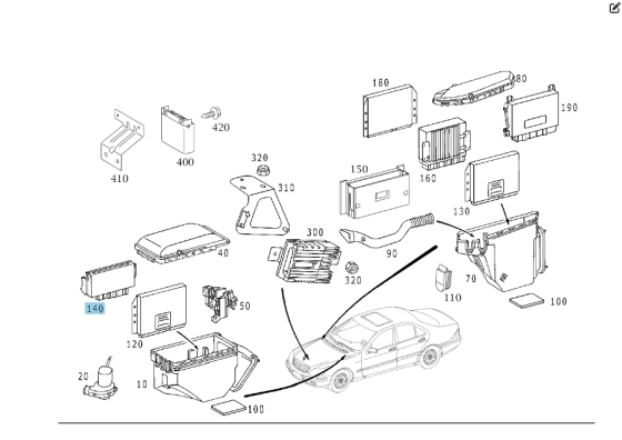 Mercedes-Benz  A2205450732 Блок керування пневмопідвіскою S-class short W220 S-class long V220 Одеса