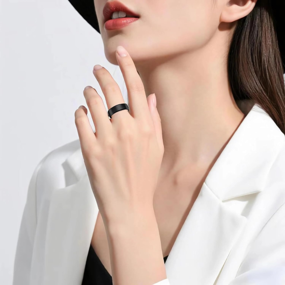 Розумне кільце Smart Ring SUNOL Black (Size 9): моніторинг здоров'я, сну, тиску та кисню, IP68, iOS/Android + Зарядний кейс Київ