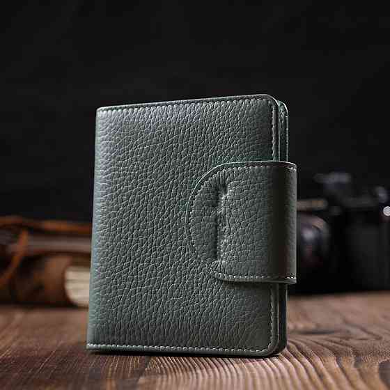 Стильний жіночий гаманець із натуральної шкіри Tony Bellucci 21986 Сіро-зелений Київ