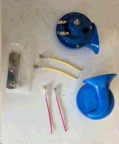 Сигналы (пара) улитка, 12V, крепление (синие, прозрачные) Мукачево