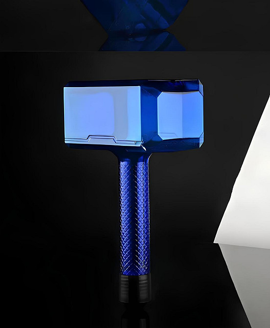 Пляшка для води RESTEQ у формі Молота Тора Mjolnir об’ємом 1.7 літра синього кольору — спортивна пляшка Marvel для фітнесу, Київ - фото 4