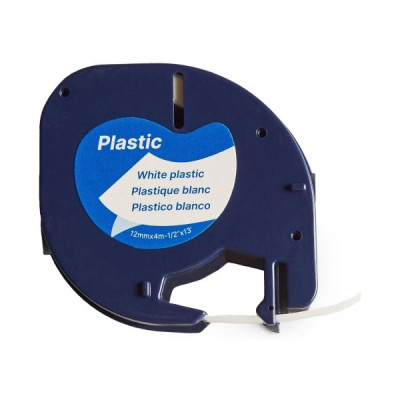 Стрічка для принтера етикеток UKRMARK RRL-D-91201-BK/WT, сумісна з DYMO 91201/S0721610, для серії LT. 12мм х 4м. black on white (900669) Вінниця - фото 1