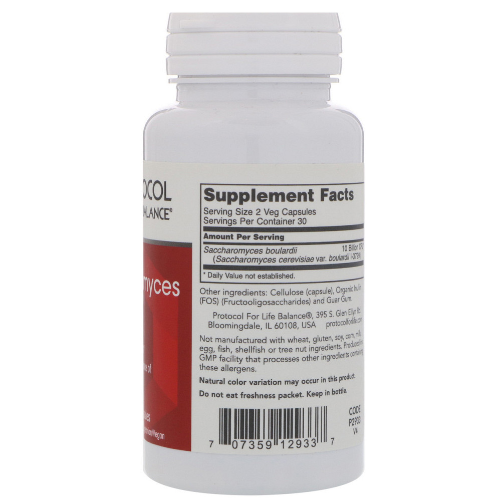 Сахаромицеты буларди Protocol for Life Balance  Saccharomyces Boulardii 60 капс Киев - изображение 2