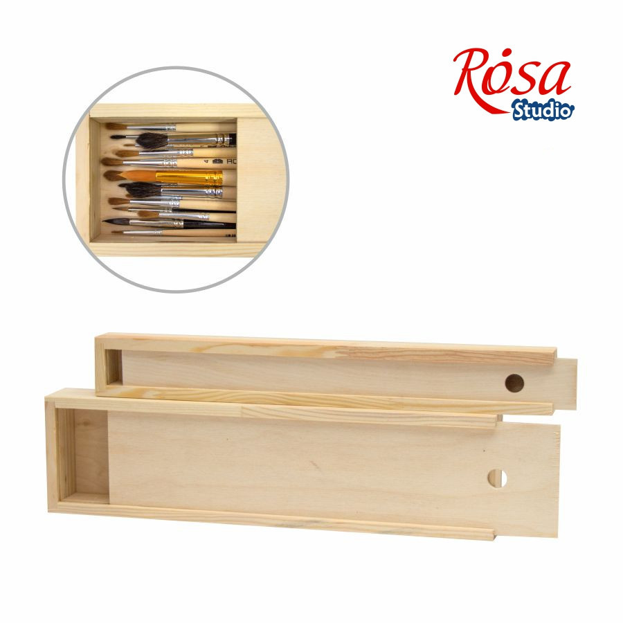 Пенал для кистей деревянный ПК4 35×9,8×4см ROSA Studio Киев - изображение 1