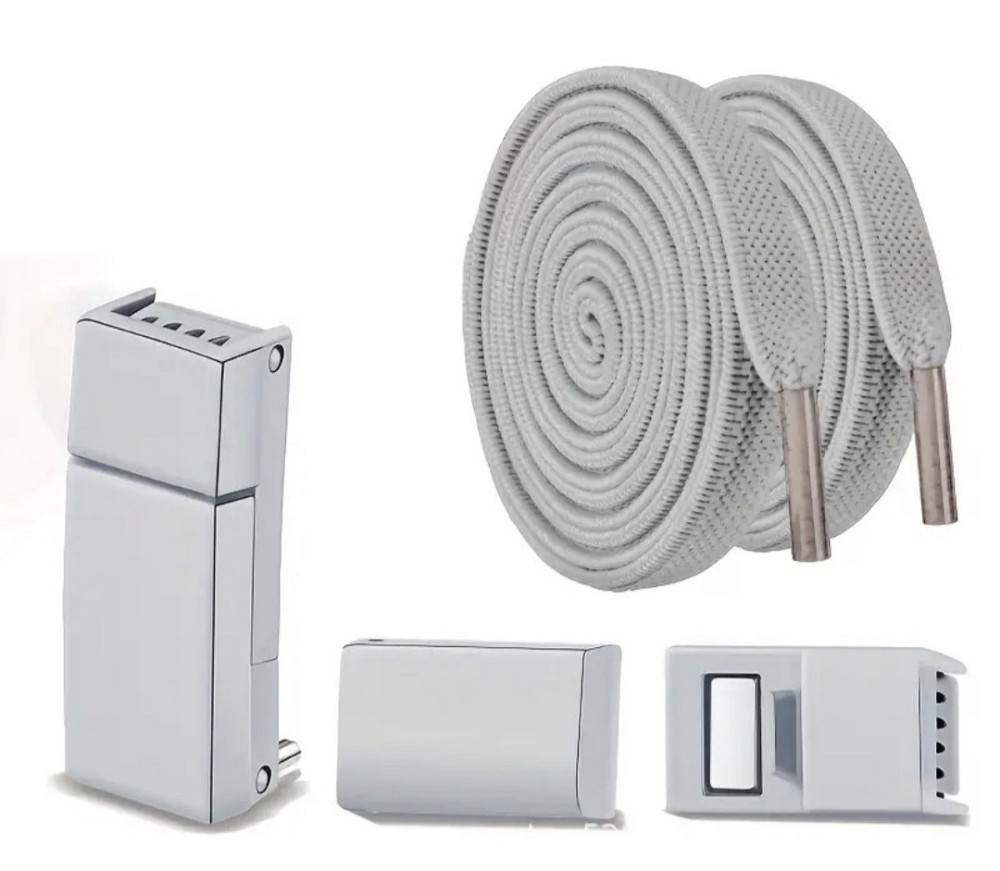 Эластичные шнурки без завязок с магнитными застежками Серый Смела - изображение 3