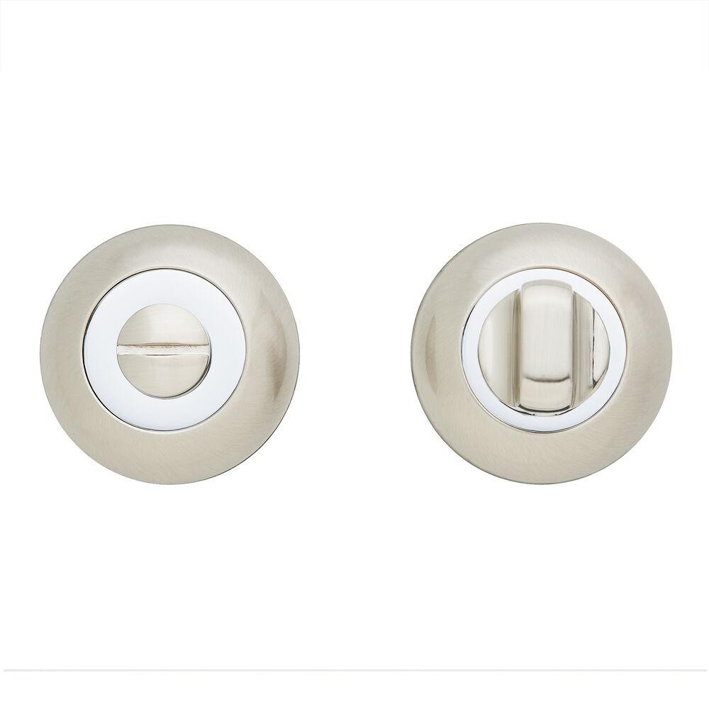 Сантехнический фиксатор Gavrohe A5-WC SN/CP (накладка на дверь санузла с поворотником) никель/ хром Киев - изображение 1