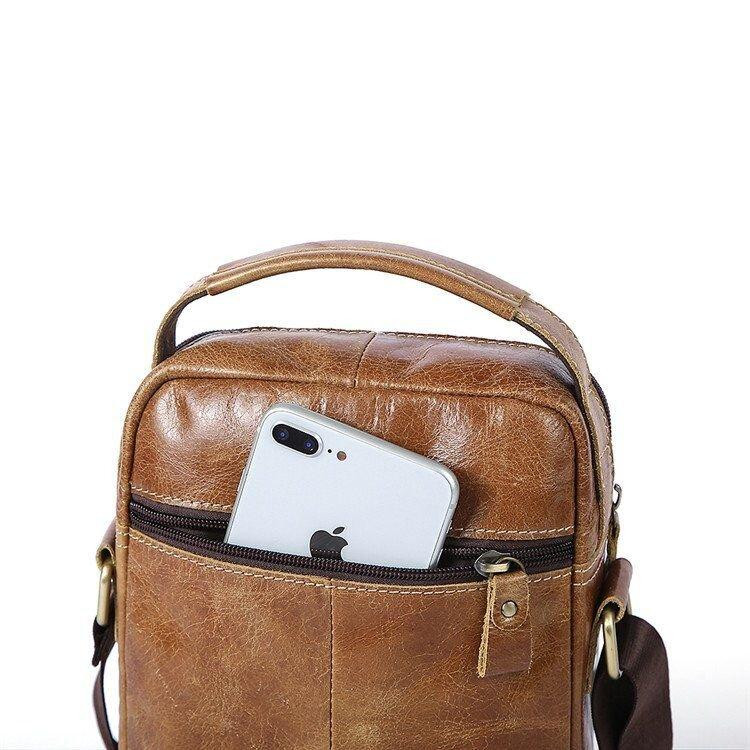 Сумка чоловіча Vintage 14766 Світло-коричнева Київ - фото 7