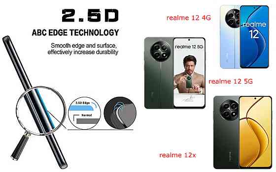 Захисне скло ArmorGlass для realme 12 4G, realme 12 5G, realme 12x – стійке до подряпин та ударів Київ