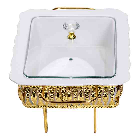 Yiwu Настільна мармітниця порцелянова 36×21×15 (см) на підставці 1.5 (л) HP-26-6 Киев