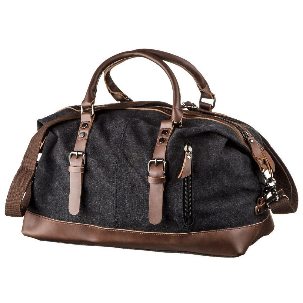 Дорожня сумка текстильна Vintage 20170 Чорна Київ - фото 1