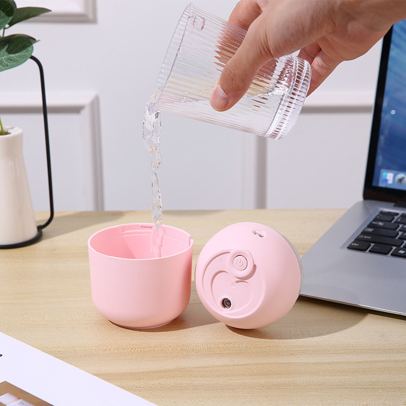 Портативний ультразвуковий зволожувач повітря 220 мл рожевий Київ - фото 2