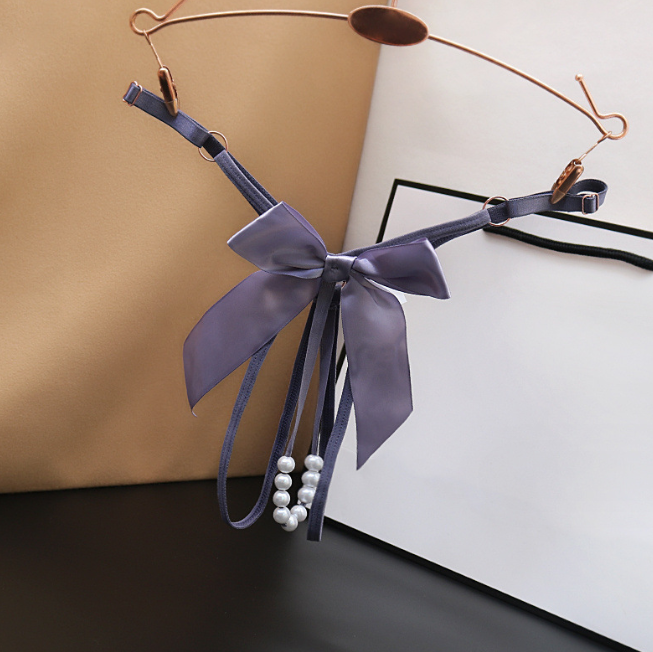 Труси з бусинками еротичні сексуальні жіночі one size бузковий Київ - фото 1