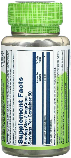 Екстракт селери Solaray Celery Seed 505 мг 100 капсул Київ - фото 2