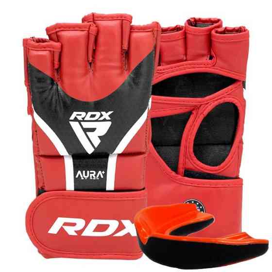 Рукавиці для RDX AURA PLUS T-17 Red/Black S (капа в комплекті) Кам'янське