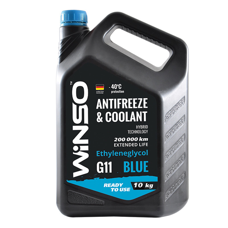 Антифриз Winso Antifreeze & Coolant Blue G11 -40°C голубой готовый 10кг Львов - изображение 1