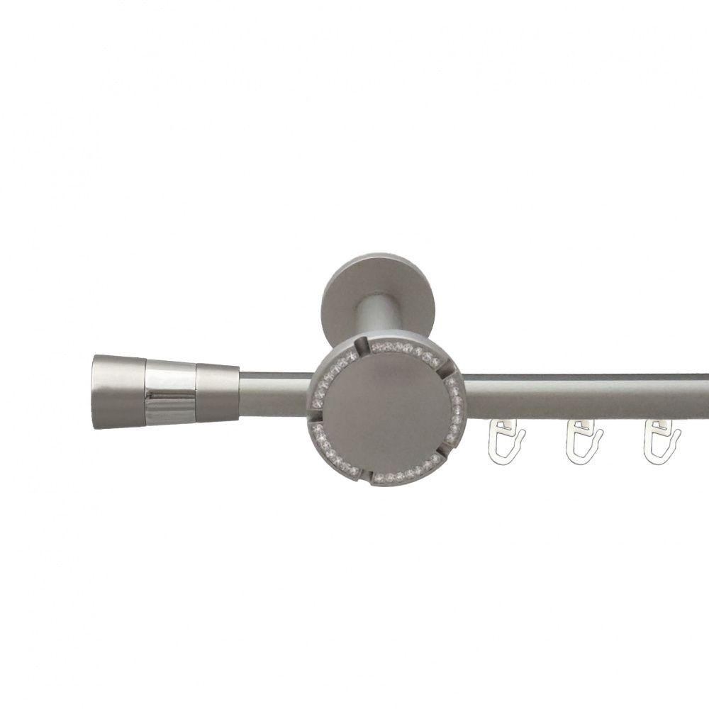 Карниз Orvit Валео металевий однорядний розета реверс фламо профільна труба Сатин 19 мм 200 см (00-00015248) Львів - фото 1