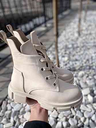 Черевики жіночі GREMMY бежеві натуральна шкіра висота 17 см розмір 39 (4330) Коломыя