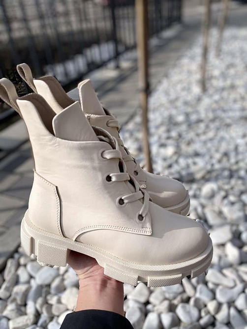 Черевики жіночі GREMMY бежеві натуральна шкіра висота 17 см розмір 39 (4330) Коломыя - изображение 4