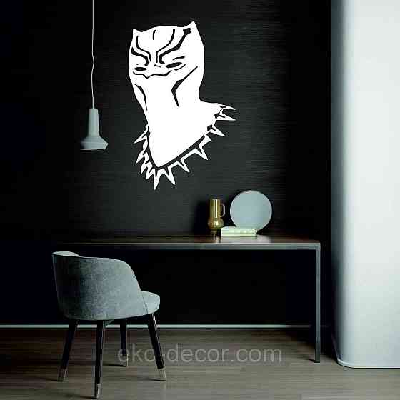 Декоративне настінне Панно «Пантера», Декор на стіну 70*44 см, Білий Київ