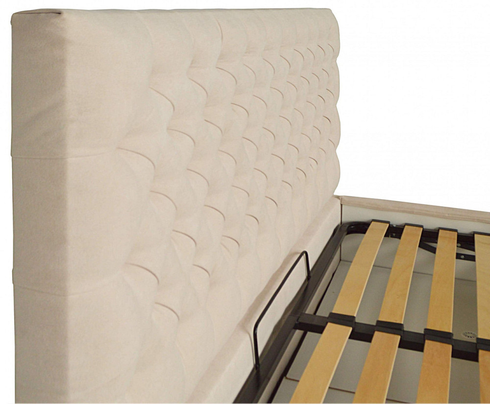 Кровать Cambridge Comfort 120 х 200 см Мисти Milk A1 С подъемным механизмом и нишей для белья Бежевый Днепр - изображение 9