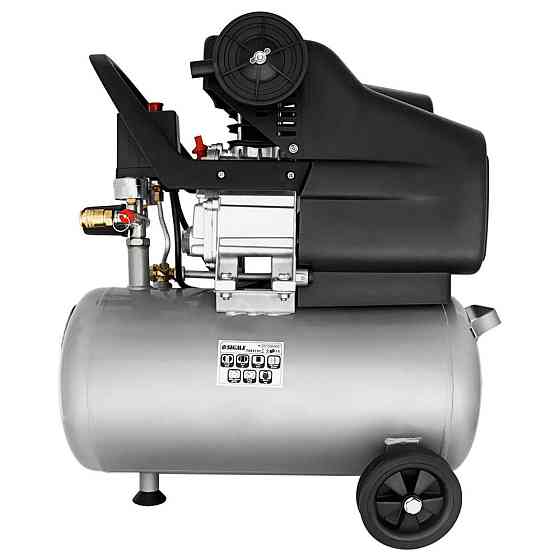 Компрессор одноцилиндровый 1.8кВт 230л/мин 8бар 24л (2 крана) SIGMA (7043131) Ровно