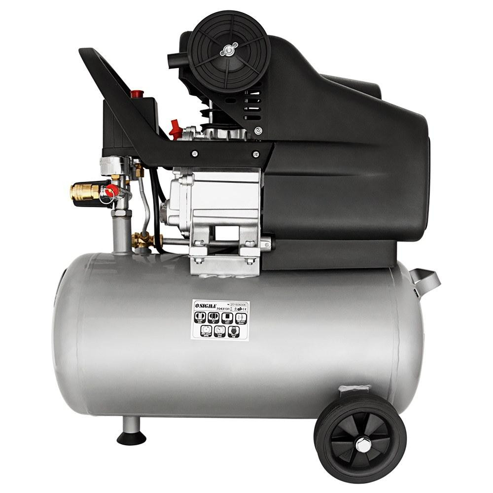 Компрессор одноцилиндровый 1.8кВт 230л/мин 8бар 24л (2 крана) SIGMA (7043131) Ровно - изображение 3