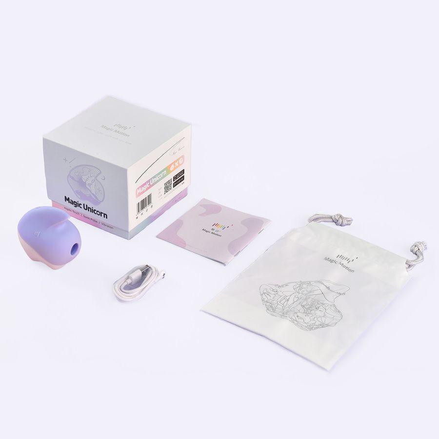 Вакуумний кліторальний смарт-стимулятор Magic Motion Unicorn Purple з вібрацією Sex Aura Київ - фото 7
