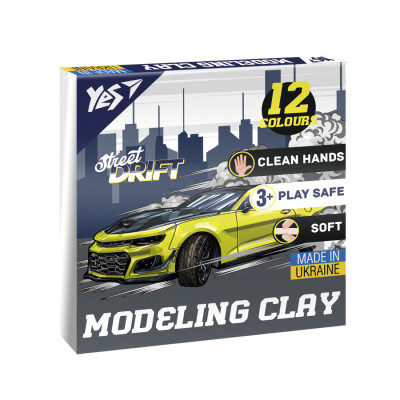 Пластилин Yes Drift King 12 цветов 240 г (540672) Винница - изображение 1