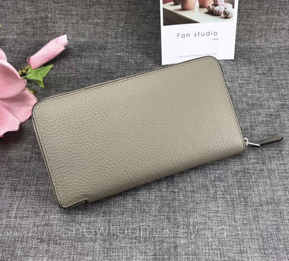 Жіночий шкіряний гаманець на блискавці H (506) кольору тауп Київ - фото 2