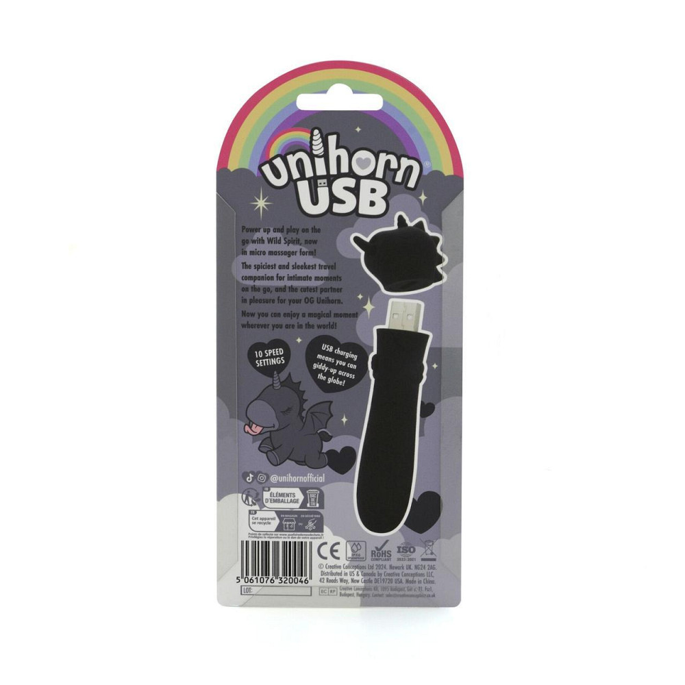 Вібратор-єдиноріжка Unihorn USB Bullet – Wild Spirit, віброкуля, USB-зарядка, 10 режимів Sex Aura Київ - фото 5
