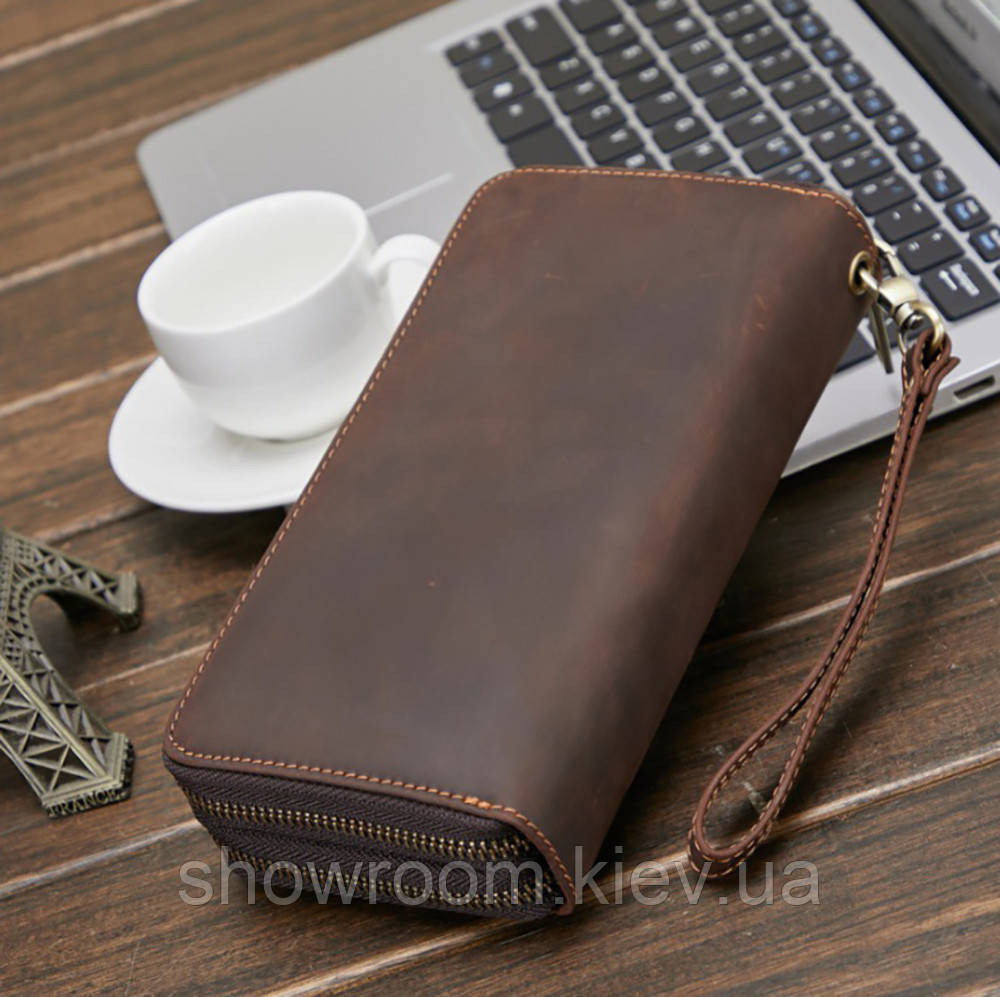 Мужской кожаный кошелек на два отделения Wild Leather (2123) Киев - изображение 7