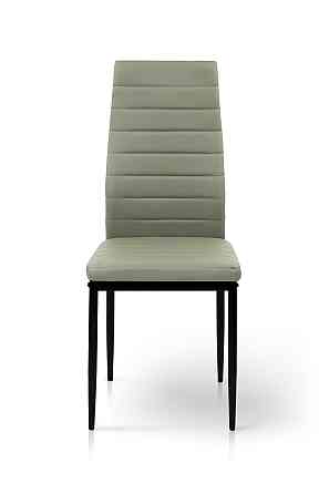 Стілець Ріо, чорний/шкірзам світло-сірий Киев