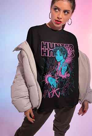 Футболка аниме Охотник × Охотник оверсайз (S/M/L) Черний AnimeJ0991 Днепр