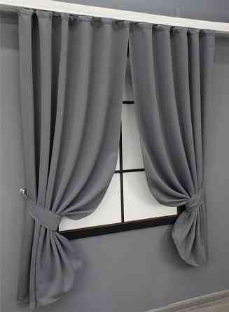 Комплект штор коротких VR-Textil Bagema Rvs № 1244ш 130х160 см 2 шт Сірий (39-0058) Київ
