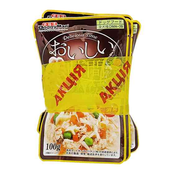 3+1 НАБОР DoggyMan Low Fat Chicken & Cartilage ДОГГИМЕН КУРИЦА С ХРЯЩОМ в желе влажный корм, консервы для собак, пауч 4х100г Киев