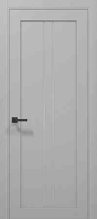 Двері екокошпон, Полотно, серія TETRA, Модель Т-02 (сатин) Колір: Сірий мат. (НОВИНКА) Київ