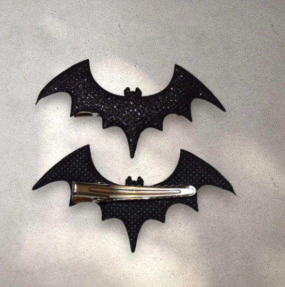 Заколки на Хэллоуин Летучая мышь с блестками one size черный Киев - изображение 2