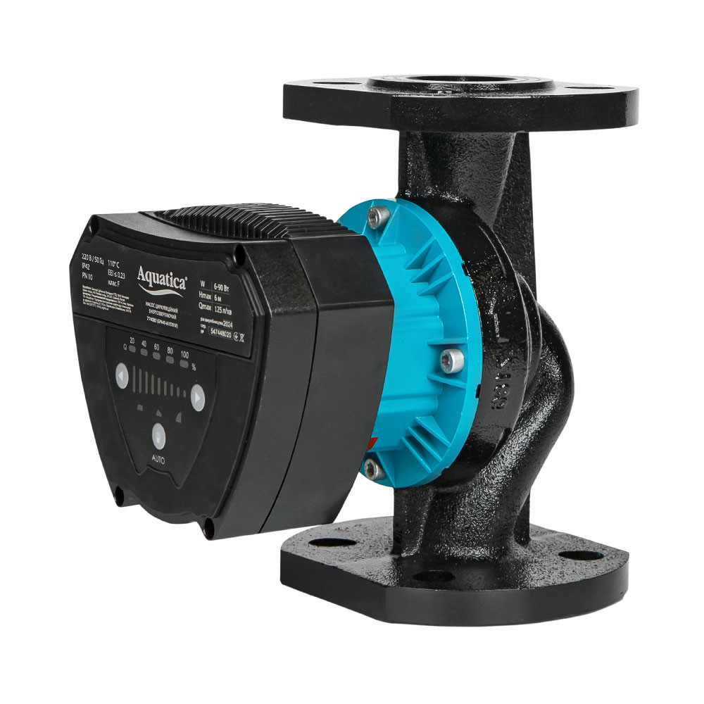 Aquatica Насос циркуляционный энергосберегающий фланц 6-90Вт Hmax 6м Qmax 125л/мин DN40 220мм + Коломия - фото 10