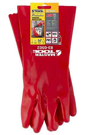 MASTERTOOL Рукавички кислотостійкі MASTERTOOL бавовняний трикотаж повне PVC покриття манжет кра Коломия