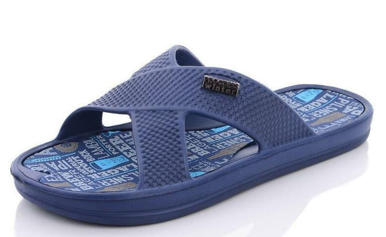 Шлепанцы мужские синие накрест PS 42 Одесса - изображение 2