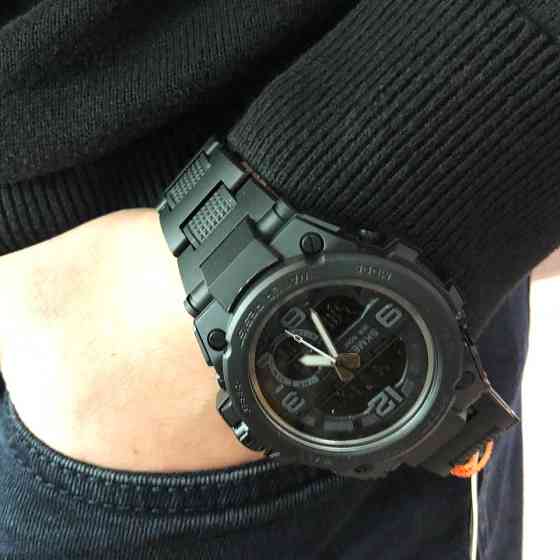 Армійський годинник топ SKMEI 1452BK BLACK, Годинник армійський скмей, Годинники UL-943 кварцові армійські Київ